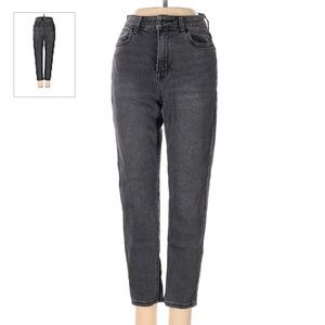 American Eagle Dark Grey High Rise Mom Jeans